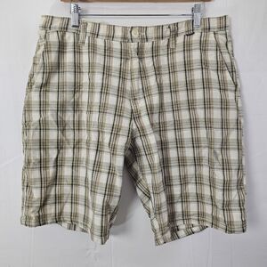 Hurley Shorts‎ Mens 34 Gray Plaid Chino Bermuda Surf Outdoor Skate Summer 10"